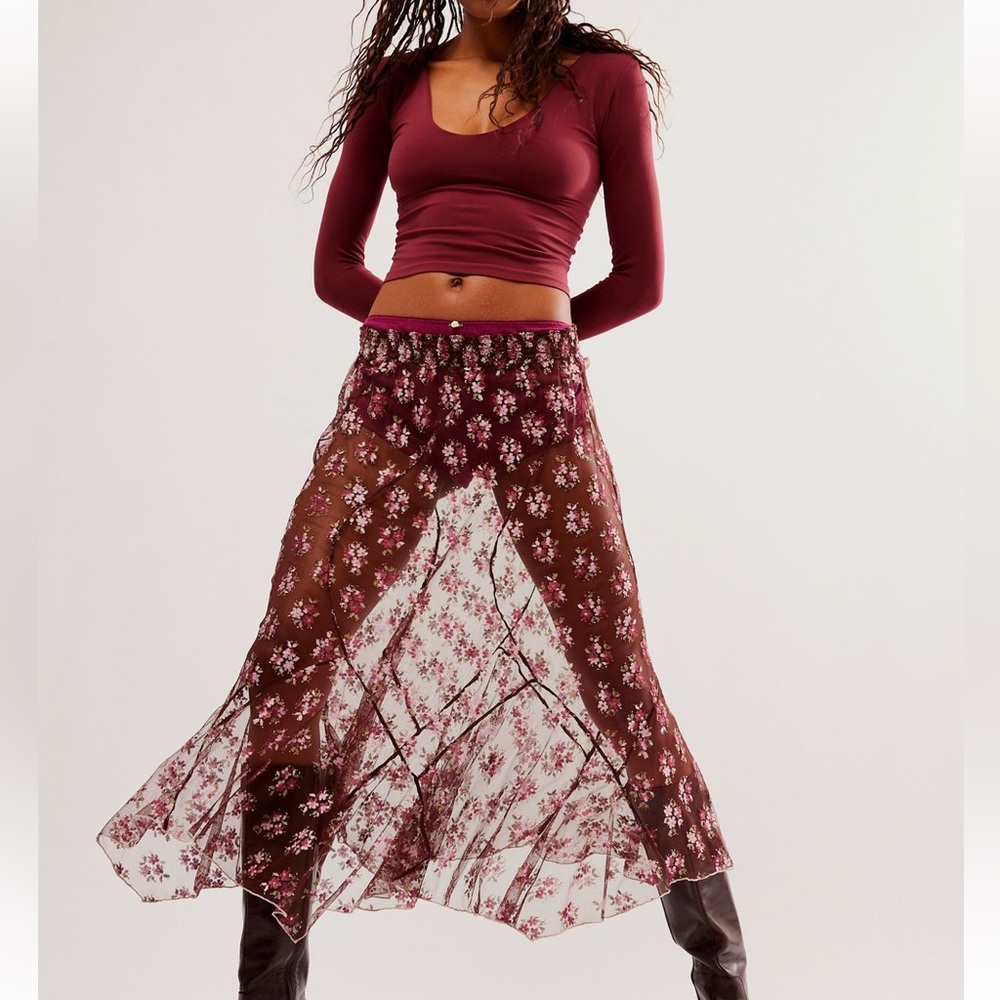 Free people sheer skirt